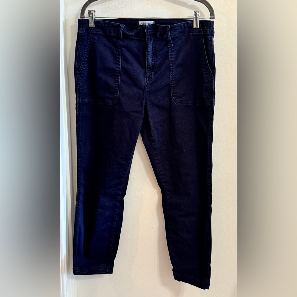Cropped Ankle Pants in Dark Navy